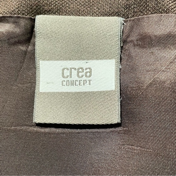 Crea Concept Brown Maxi Dress with Asymmetric Hem Avant-Garde Artistic Size Med - Picture 9 of 10